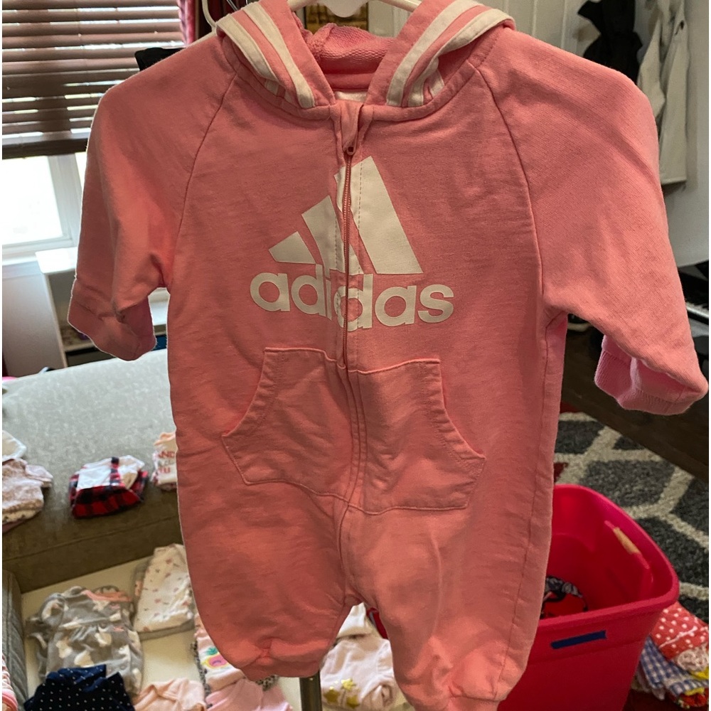 Wore once. Love this. 6m adidas girl onesie.
